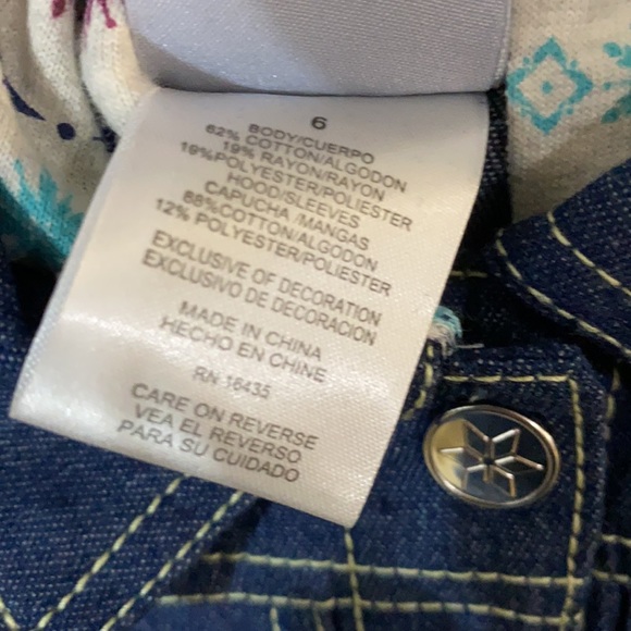 NWT Frozen 2 French terry Denim Jacket size 6 - Picture 6 of 6